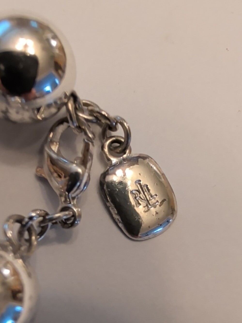 Ralph Lauren Vintage Silver-Tone Pavé & Polished Bead Bracelet - Picture 3 of 10